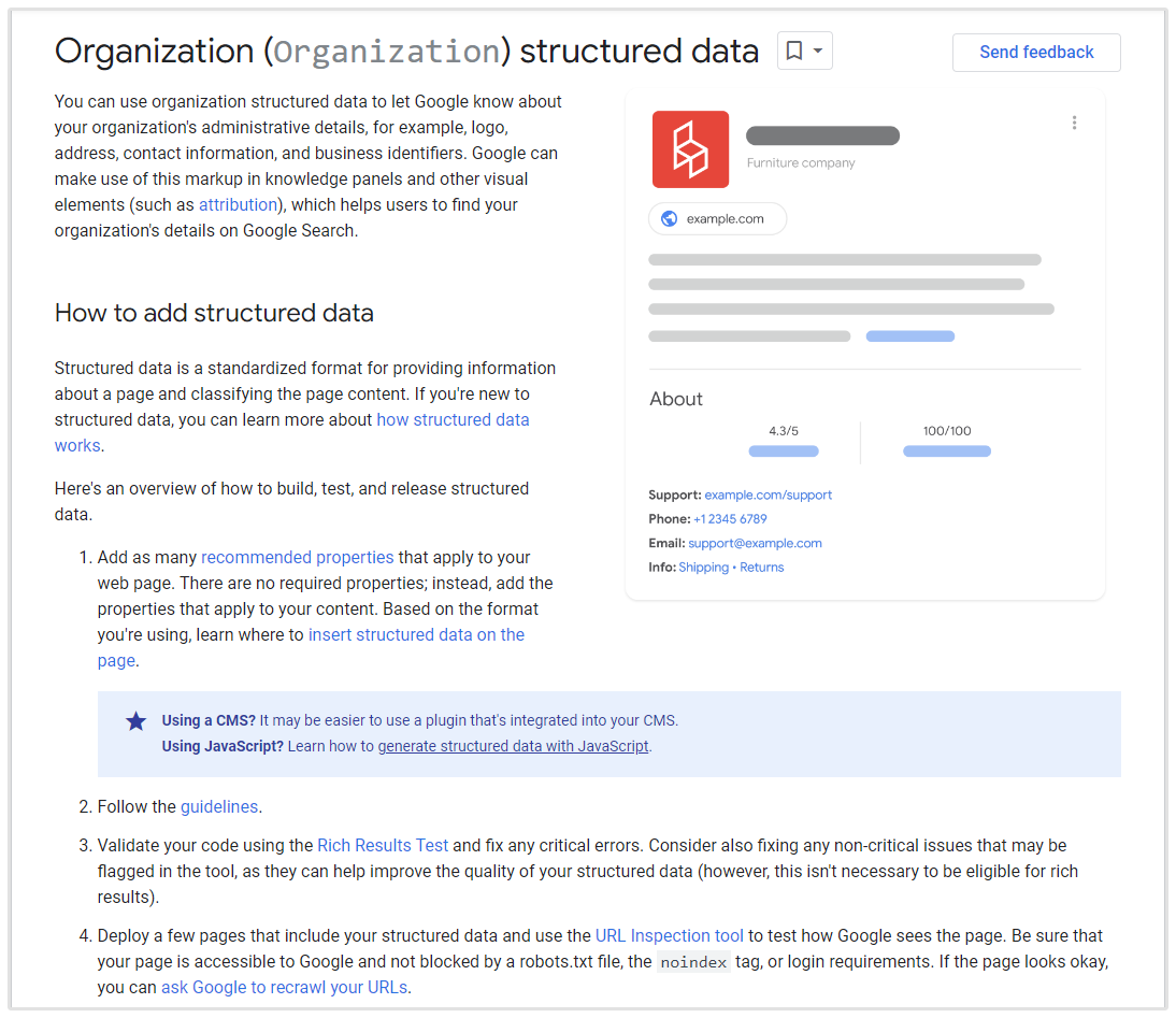 Structured data